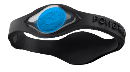 Silikonový Power Balance náramek černý (modrý hologram)